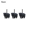 Sunlit Rustic Decorative Shower Curtain Hooks, Black Bear Shower Curtain