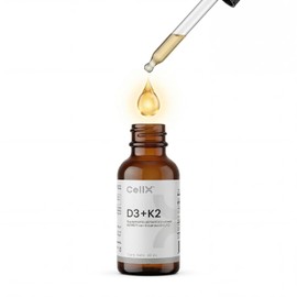 CellX | Vitamina D3 + K2 MK-7 en Gotas | Alta Absorción con Aceite MCT | 750 Porciones | Apoyo a Huesos y Calcio | Suplemento Alimenticio | 30 ml