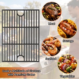 Grill Grates for Nexgrill Home Depot 720-0830H 720-0783E 720-0670C, Cast Iron Replacement Parts for Nexgrill 720-0888 720-0888N Charbroil 463241113 463446015 720-0670D, Master Forge 1010037, 17 Inch