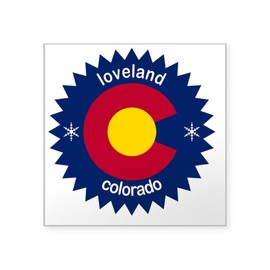 CafePress Loveland Square Sticker 3 X 3 Square Bumper Sticker Car Decal