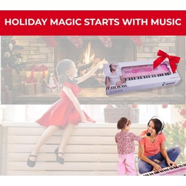 PYLE-PRO Electric Musical Keyboard for Kids-Portable 49 Key Electronic Piano & Karaoke Keyboard, Learning Keyboard for Children w/ Microphone and Recording, Built-in Speaker-PKBRD4911PK (Pink)