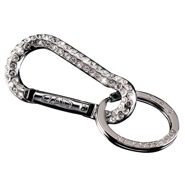 GARSON Crystal carabiner key ring Silver / Crystal SA932-01