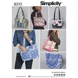 Simplicity Accessories Easy Sewing Pattern 8310 Quilted Bags