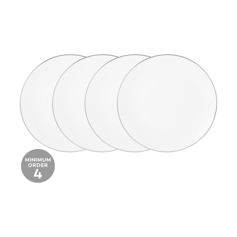 Maxwell & Williams White Platinum Coupe Dinner Plate 27.5cm Platinum