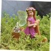 Levemolo Home Decor Sculpture Cute Flower Fairy Figurine for Living