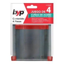 Juego 4 Cuñas Acero Inoxidable ByP C/mango 50-120mm CACMA4P
