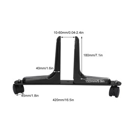 Room Divider Screen Holder, 2 Set Room Divider Screen Holder Width Adjustable Movable Aluminum Alloy Screen Partition Feet Holder with Wheels, Angles (Black)