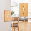Pinkunn 10 Pieces Solid Wood Light Switch Plate Outlet Covers