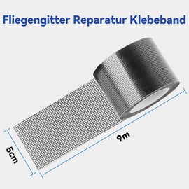 MANICAF Grant for repairing fly screen windows, 5 cm x 4.5 m (black, 5 cm x 9 m)