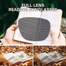 ZESAKER Outdoor Reading Sunglasses for Women Full Lens, Oversized Blue light Blocking UV400 Protection Readers Sunglasses with Spring Hinges (Champagne+ Grey Tortoise+ Brown Tortoise, 3.0)