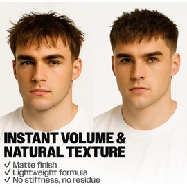 Slick Gorilla Hair Styling Powder for Men 0.70 oz (20ml), Texture Powder, Matte Finish, 24 Hours All Day Hold, Adds Volume & Texture, Lightweight, Non-Sticky, No Shine, Texturizing Product