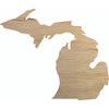 Michigan Wooden State 4" Cutout, Unfinished Real Wood State Shape,