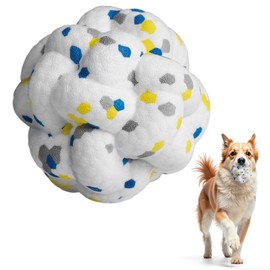 Moonorange Upgrade Dog Balls Interactive Toys for Aggressive Chewers, Indestructible Tennis Durable Bouncy for Fetch Game, Lightweight Floating, White