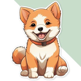 Extra Large 460mm 'Akita Inu' Permanent Sticker Decal for Cars/Windows/Bins/Walls (DW00099539)