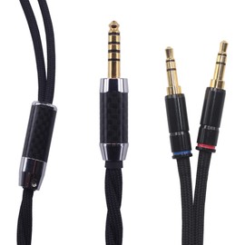 KK CABLE NK-A HIFI 4.4mm Balanced Male to 2 x 3.5mm Version Upgrade Cable Replacement Cable for Hifiman HE-4xx, Arya SE, HE 6SE, Ananda, Monoprice M1070, Beyerdynamic T1 and More NK-A (1.5M)