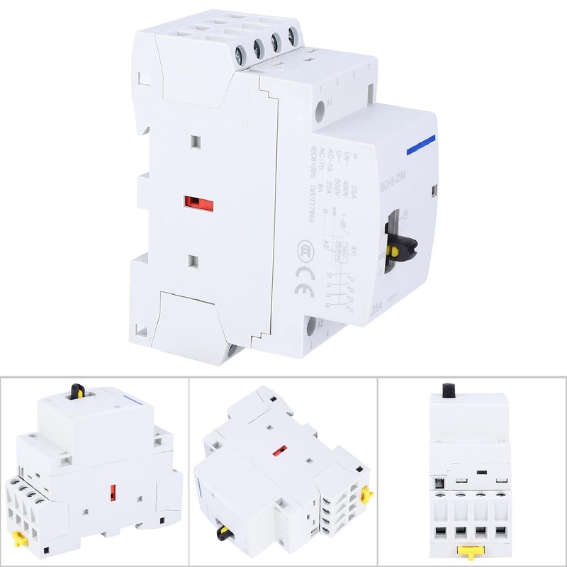 BCH8-25M 4P 25A Household AC Modular Contactor with Manual Control