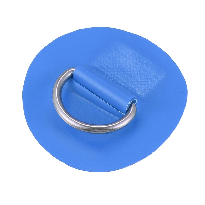 X AUTOHAUX D-Ring Patches PVC Stainless Steel Round D-Ring Pads
