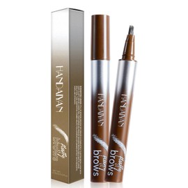 Magic Liquid Eyebrow Pen & Brow-Fection Angled Brush Eyebrow Pencil – Waterproof, Long-Lasting for Natural-Looking Full Brows (# 05)