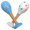PREMYO Baby Rattle Maracas - Wooden Musical Instruments for Toddlers