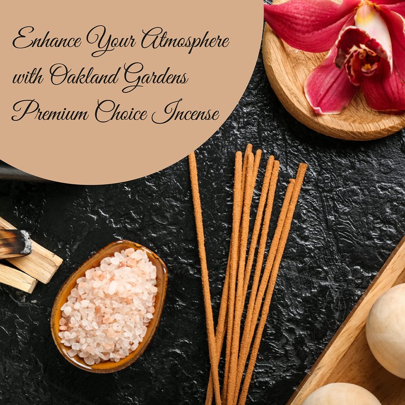 (C) Coconut Bamboo, Oakland Gardens Premium Hand Dipped Incense Sticks,