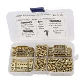 Colgador de pared de diente de sierra, resistente a la oxidación, resistente y duradero, colgador de imágenes de diente de sierra para maletero para barcos para caravanas(Oro)