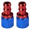 Nihfien 2Pcs 6AN to 3/8 Barb Push Lock Hose End