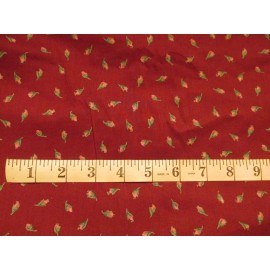 Quilters Only Signature Calicos Spring Industries #9418 Red Pink Rosebuds