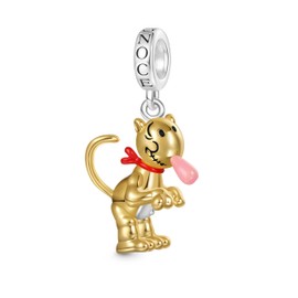 GNOCE Popeye Charm Bead Valentine's Day Hug Heart Charm 925 Sterling Silver Beads Charms for Women and Girls Jewellery Gift for Fans, Silver, Cubic Zirconia