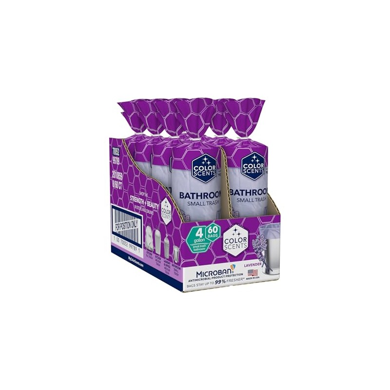 Color Scents Small Trash Bags - 4 Gallon, 480 Total