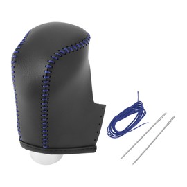 RATCHROLL Gear Shift Knob Cover for Mazda CX-30 2020-2021 Anti-Slip Stick Shifting Handle Protector Faux Leather 1 Pc Black Blue