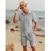 UOUA 2 Piece Short Sets for Men Summer Beach Outfits