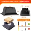 4x4 Post Base 15Pcs, Internal 3.6"x3.6" Heavy Duty Powder-Coated Steel
