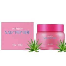 NAD+ 5% & Peptide Anti Aging Face Cream - Korean Skincare Neck Cream for Sagging Skin, Firming & Lifting Facial Moisturizer with 13 Peptides, Pink Cre