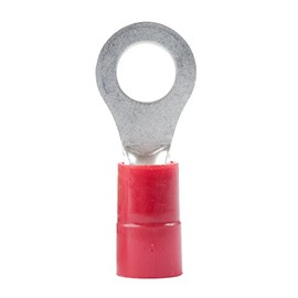 Gardner Bender 15-102 Electrical Ring Terminal, 22-18 AWG, Insulated Barrel, Crimp Connection, Red