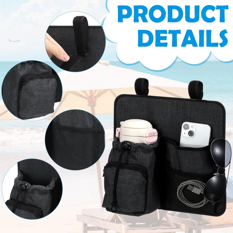 Cosblank Beach Chair Cup Holder Attachment Nylon Chair Drink Holder