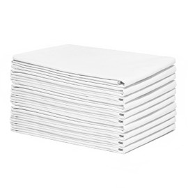 Bulk Tea Towels - 50 Pack 100% Cotton Wholesale Tea Towels - Bulk White Kitchen Towels - Easy to Customize, Personalize and Print - 27"x27" (White - 50 Pack)