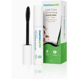 Mamaearth Lash Care Volumizing Mascara | 12-Hour Long Stay | Nourishes & Conditions Lashes | Argan & Castor Oil Infused | Non Clumping & Water Resistant | 0.46 Oz/13g