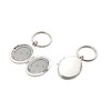Gravuren Feller Silver-Plated Locket Keyring Oval Shape Approx. 4.5 x