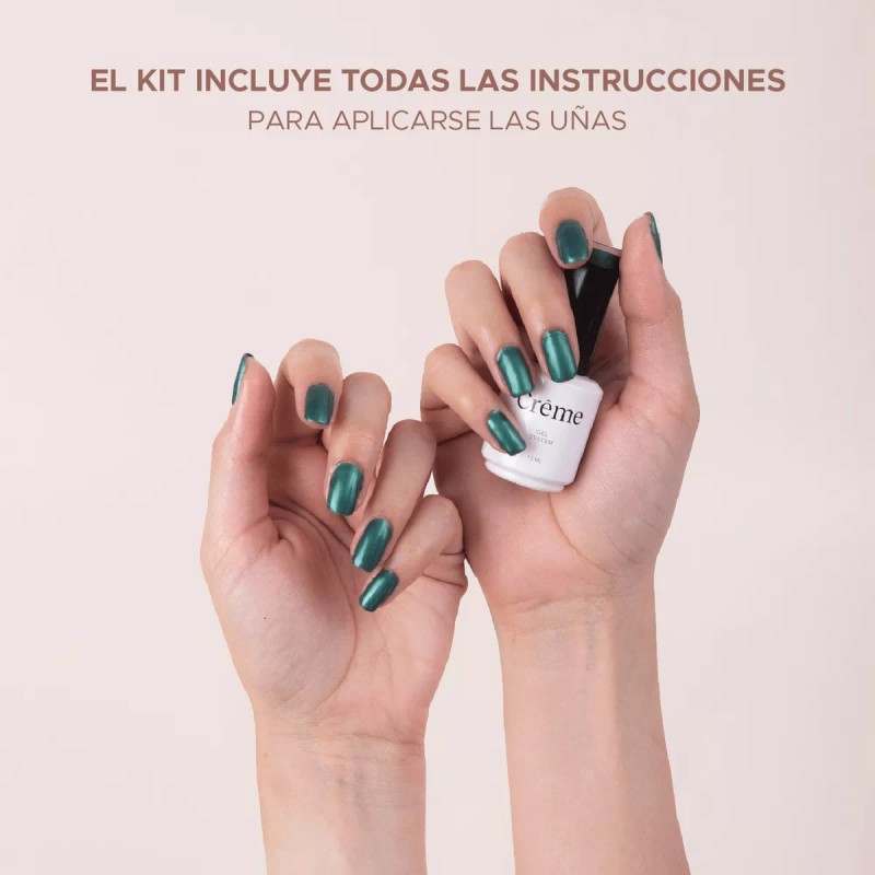 Creme Nails Kit Basico Creme 3 Esmaltes Gel 5ml Lampara