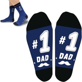 SAKCUNYAPY Father Day Gift Dad, Gift for Papa from Daughter Son Kids Crew Sock to Father Daddy Best Dad Ever Birthday Gift Crew Socks, Breathable And In Summer, Men’s Size 10-13