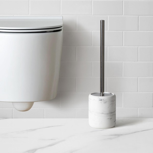 QL DESIGN - Escobilla y soporte para inodoro estilo Mable,