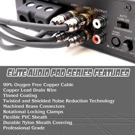 Elite Audio Pro Series 1.5 ft. 100% OFC Copper RCA Cable Y-Adapter - Single Female to Dual Male RCA - Enhanced Sound, Reduced Interference & Versatile Compatibility (Model: EA-PROY2M)