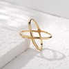 Kaydenana Gold X Ring Criss Cross Rings for Women Skinny
