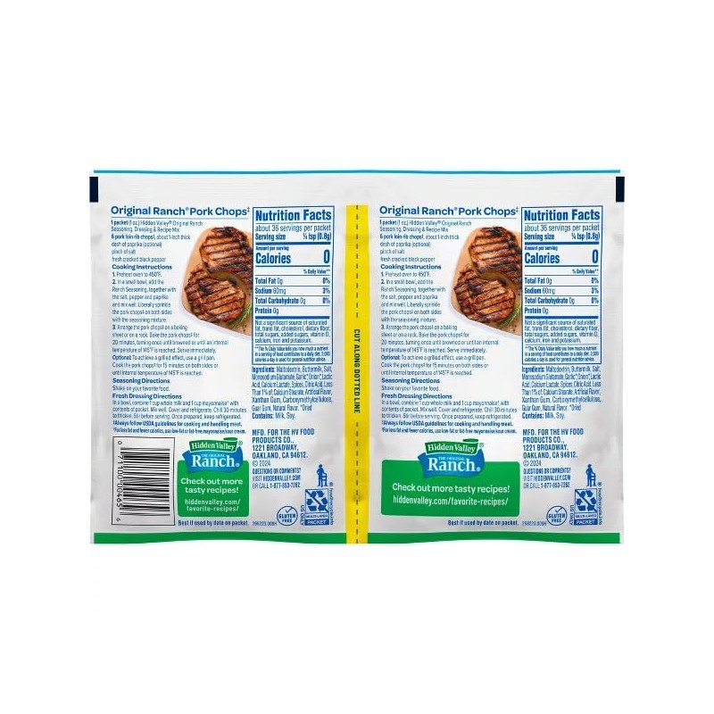 Hidden Valley Ranch Original Salad Dressing Mix, 2 oz (6