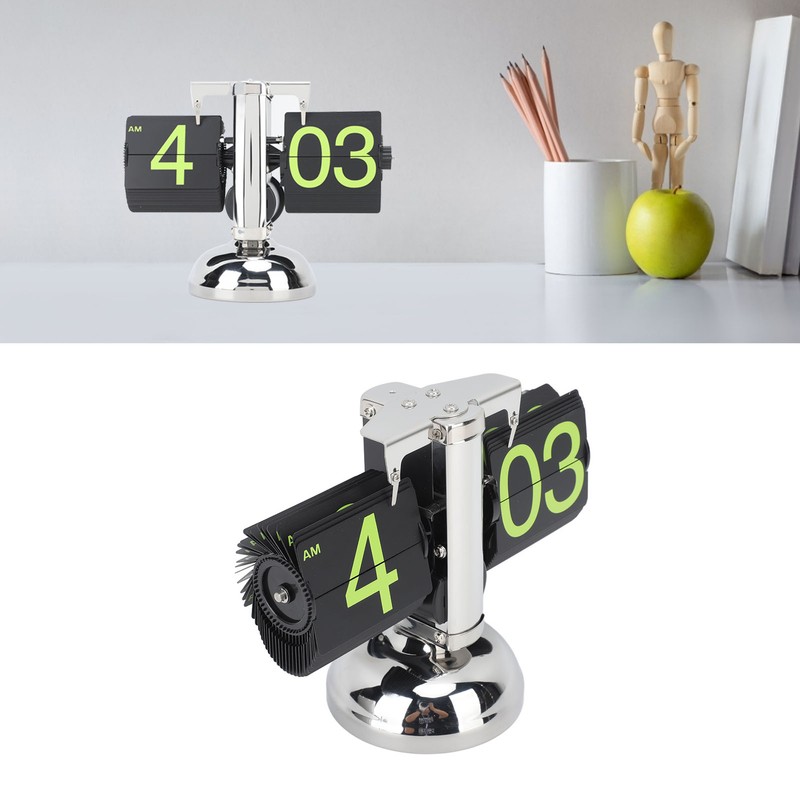 European Style Retro Digital Flip Down Clock 304 Stainless Steel