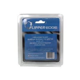 Flipper Edge Standard Stainless Steel Replacement Blades (4 Pack)