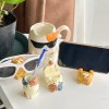 Generic Adorno Gato Para Teléfono Tableta Portalápices Manos Ocelote