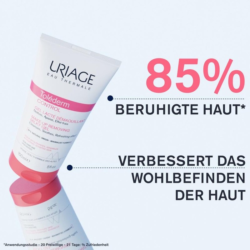 Uriage Tolederm Gel Milk Makeup Remover for Intolerant, Sensitive Skin