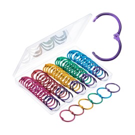 Mr. Pen- Loose Leaf Binder Ring, 72 Pack, Assorted Colors Binder Rings 1 Inch, Book Rings, Metal Rings for Index Cards, Index Card Rings for Flash Cards, Paper Rings, Small Binder Ring, Book Ring