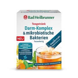 Bad Heilbrunner Cup Ready Sticks - Intestinal Complex with Microbiotic Bacteria, Supports Intestinal Flora with Fennel and Turmeric, Vegan & Gluten Free - 8 x 10 Sticks